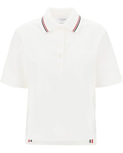 Thom Browne Seersucker Polo Shirt - Wit