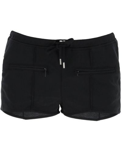 Courreges "Jersey Interlock Mini Shorts - Nero