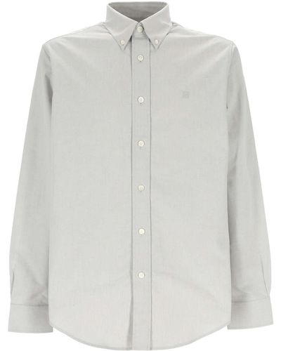 Givenchy Mann graues Hemd BM60 Y1 - Weiß
