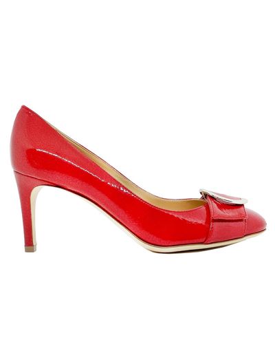 Sergio Rossi Patent Leather Pumps - Rood