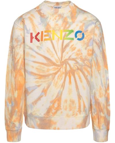 KENZO Cotton Logo Sweatshirt - Orange