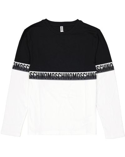 Moschino Moschino Ondergoed Ondergoed Logo Katoenen T -shirt - Zwart