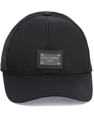 Dolce & Gabbana Baseball Cap Mit Marken -tag - Zwart