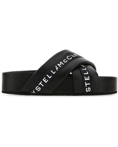 Stella McCartney Stella Mc Cartney Logo Slippers - Noir