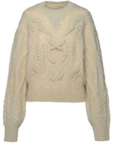 Isabel Marant 'eline' Beige Mohair Blend Sweater - Naturel