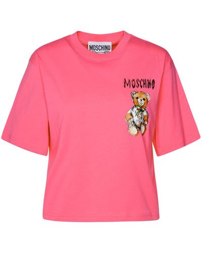 Moschino Camiseta de algodón fucsia de - Rosa