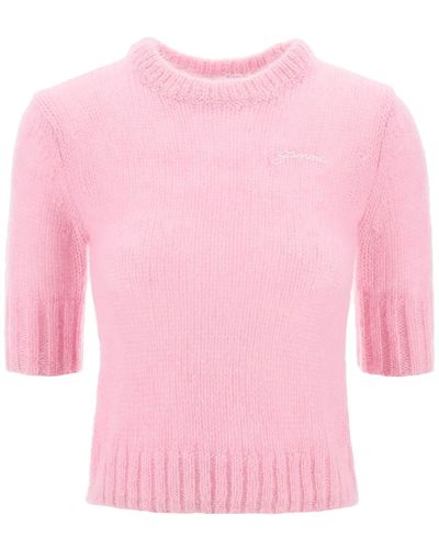 Ganni Pullover In Mohair - Rosa