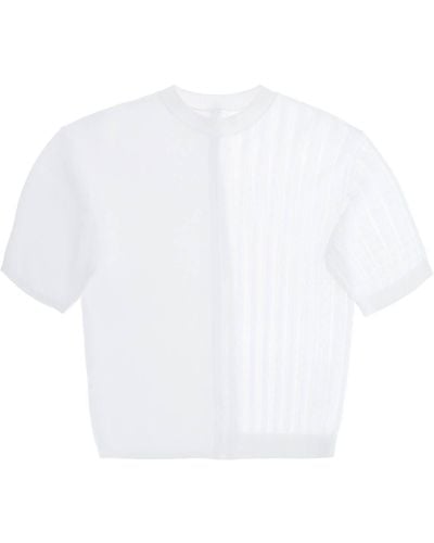 Jacquemus Knit Top the High Game Knit - Bianco