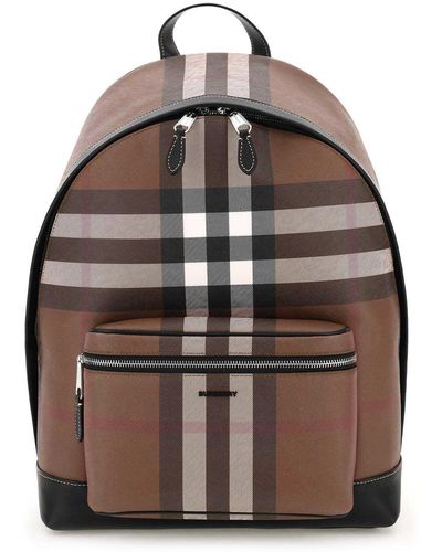 Burberry Check Coated Stoffrucksack - Bruin