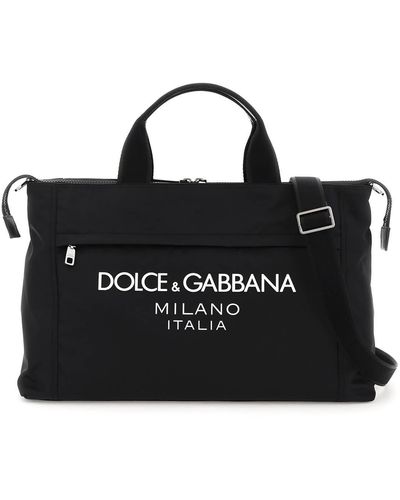 Dolce & Gabbana Logoed Duffel Bag - Zwart
