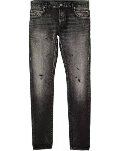 Balmain Distressed Jeans - Gray