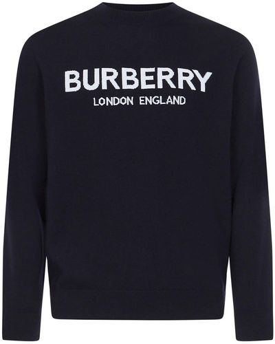 Burberry Pullover mit -Logo - Blau