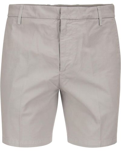 Dondup Manheim Cotton Blend Shorts - Gris