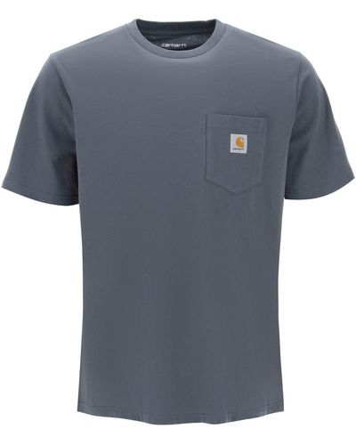 Carhartt T -shirt Met Borstzak - Grijs