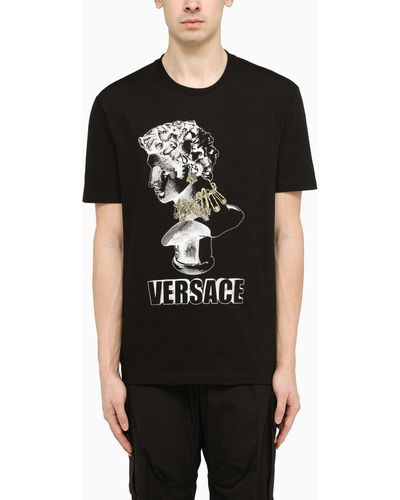 Versace Black Graphic T Shirt - Schwarz