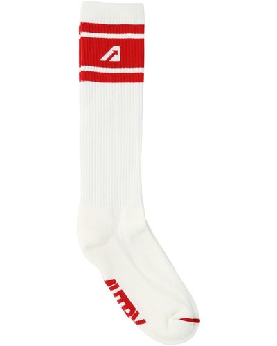 Autry Socken mit Jacquard -Logo - Rot