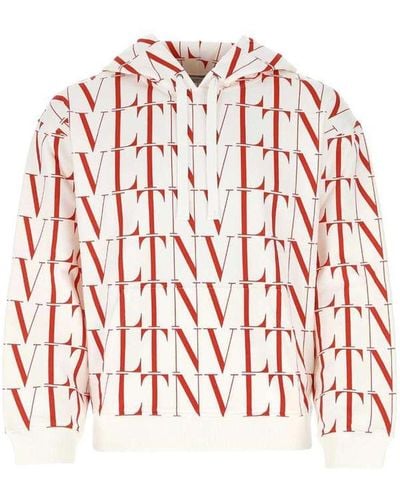 Valentino Logo -sweatshirt Met Capuchon - Rood