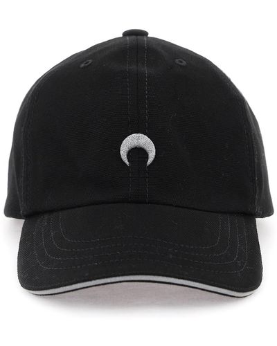 Marine Serre "baseball Cap Met Moon Logo - Zwart