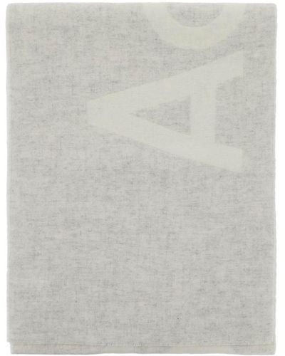 Acne Studios Wool Blend Scarf Met Logo -in M - Grijs
