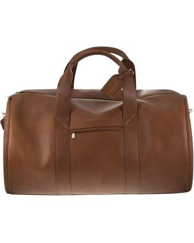 Brunello Cucinelli Leather Active Bag - Brown
