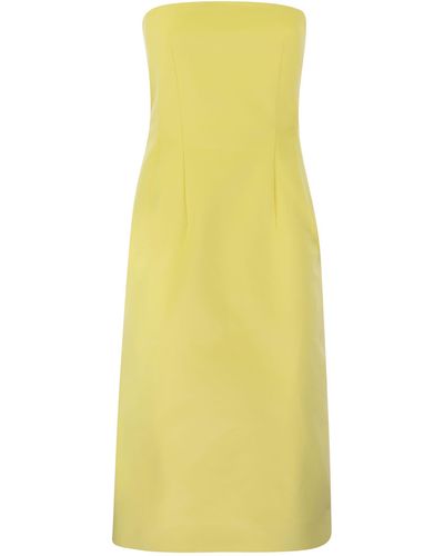 Sportmax Editta Double Cotton Bustier Dress - Yellow