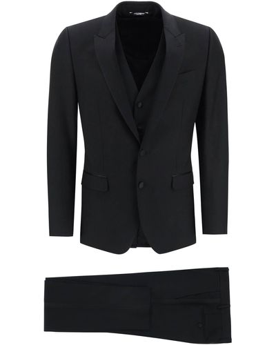 Dolce & Gabbana Martini Fit 3 -delige Tuxedo Suit - Zwart