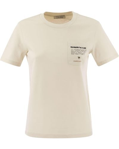 Max Mara Sax Jersey T -Shirt mit Tasche - Weiß