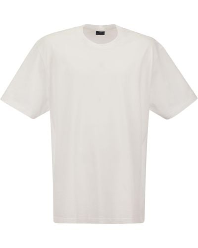 Paul & Shark Gedefyed Cotton Jersey T -shirt - Wit