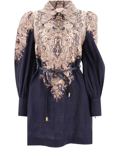 Zimmermann "natura Paisley" -jurk - Blauw