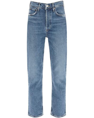 Agolde 'riley' Cropped Jeans - Blauw