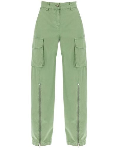 Stella McCartney Pantalones de carga de algodón orgánico para hombres - Verde