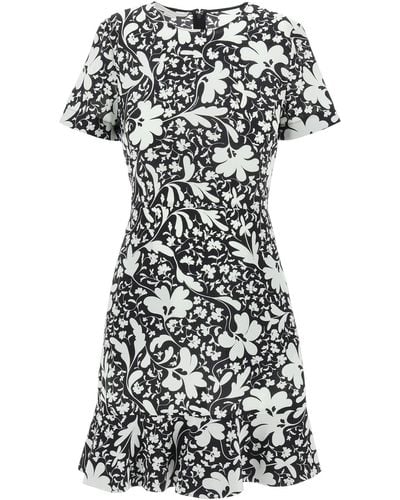Stella McCartney Stella Mc Cartney Floral Silk Mini -jurk Door Stella Iconische Bloemen - Zwart