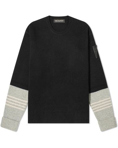 Neil Barrett Wool En C Mere Sweater - Zwart