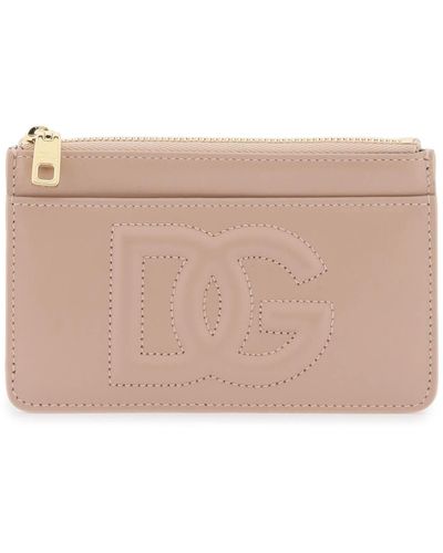 Dolce & Gabbana Cardholder With Dg Logo - Pink