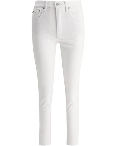 Polo Ralph Lauren Die Mid Rise -Röhrenjeans - Blanco