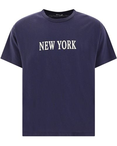 Bode New Yorker T -Shirt - Blau