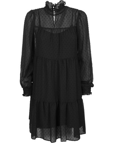 Michael Kors Pois Georgette Dress - Black