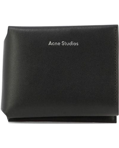 Acne Studios Portefeuille de trifold de studios d'acné - Noir
