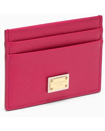 Dolce & Gabbana Dolce&gabbana Cyclamen Coloured Credit Card Holder - Pink