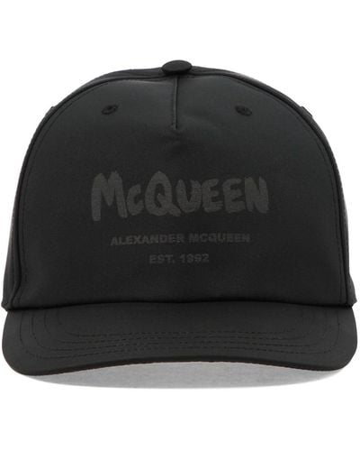 Alexander McQueen Alexander MC Königin MC Queen Graffiti Cap - Schwarz