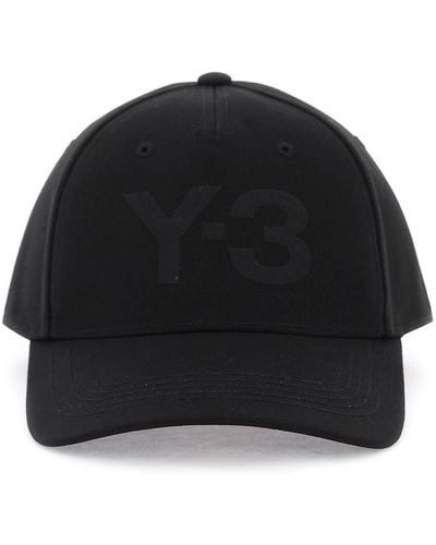 Y-3 Y 3 Baseballkappe mit gesticktem Logo - Noir