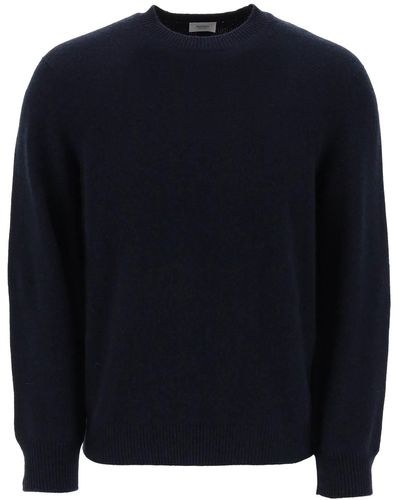 Agnona Crew-neck Sweater In Cashmere - Blue