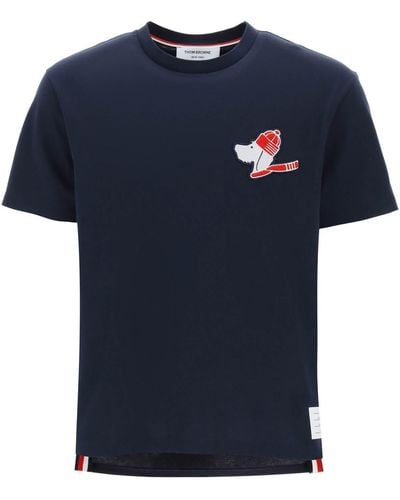 Thom Browne Hector Patch T-shirt avec - Bleu