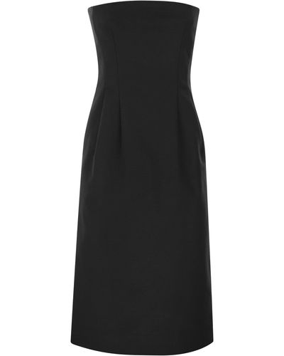 Sportmax Editta Double Cotton Bustier Dress - Black