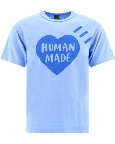 Human Made T Shirt With Printed Logo - Blue