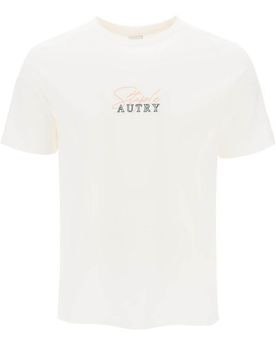 Autry Jeff Staple Crew Neck T -shirt - Wit