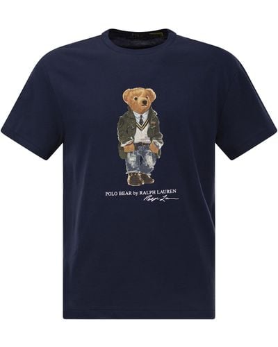 Polo Ralph Lauren Polo Bear Jersey Classic Fit T -shirt - Blauw