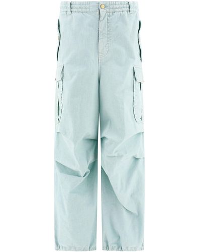 Marni Pantaloni da carico con dettaglio drappeggiato - Blu