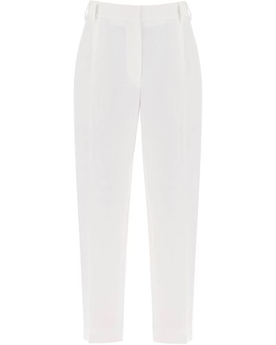 Brunello Cucinelli Double Pleated Pants - White