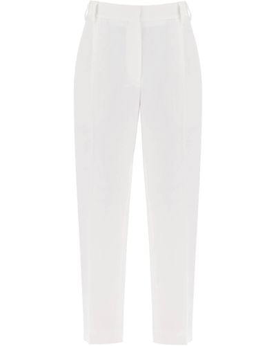 Brunello Cucinelli Double pantalon plissé - Blanc